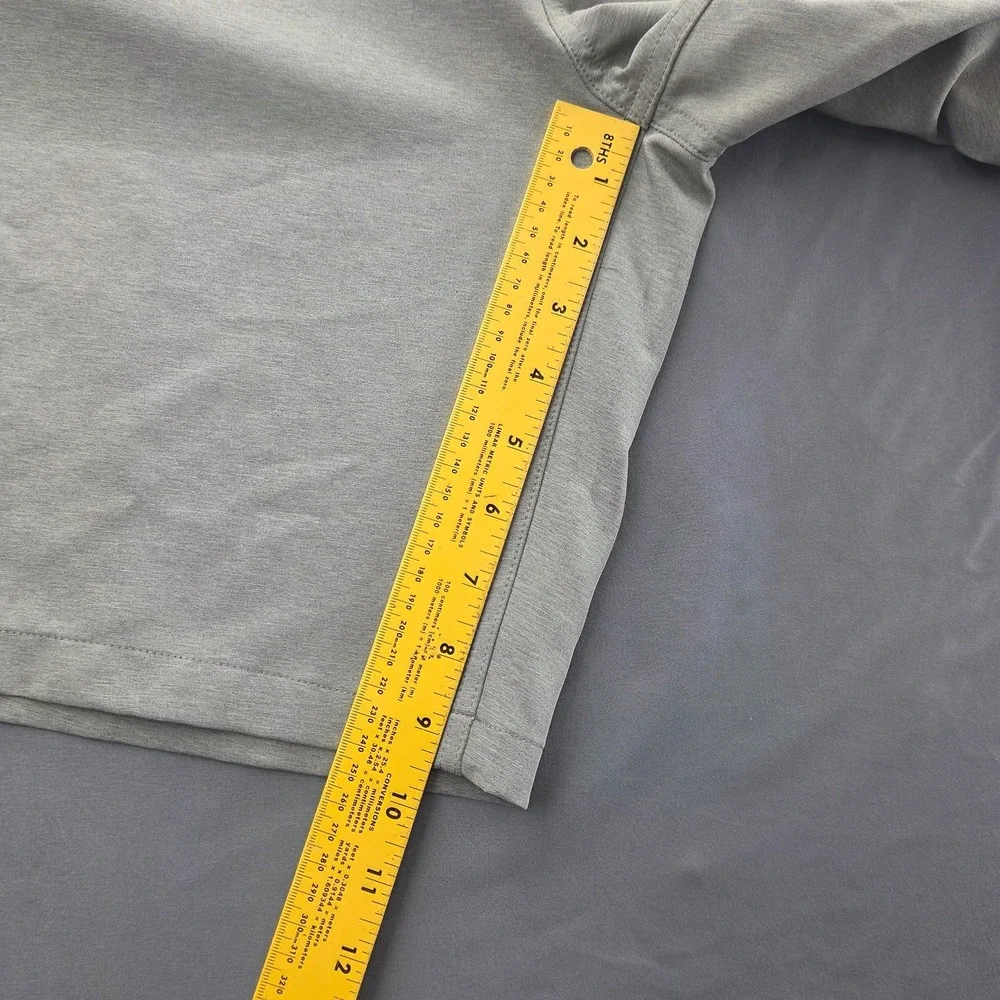 Hurley Mens 38 Gray Green Hybrid Flat Front Bermuda Shorts